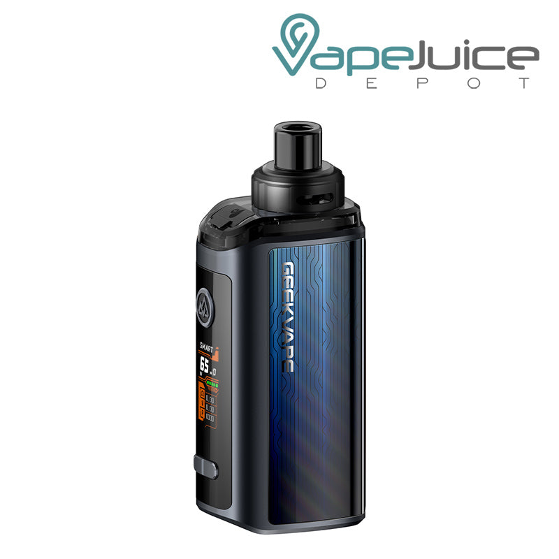 Sapphire GeekVape Obelisk 65 FC Pod Mod Kit with a firing button and a screen - Vape Juice Depot