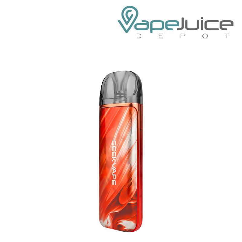 Side view of Red GeekVape Obelisk U Pod System - Vape Juice Depot