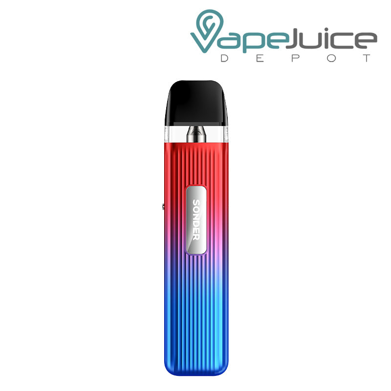 Red Blue GeekVape Sonder Q Pod Kit with a side button - Vape Juice Depot