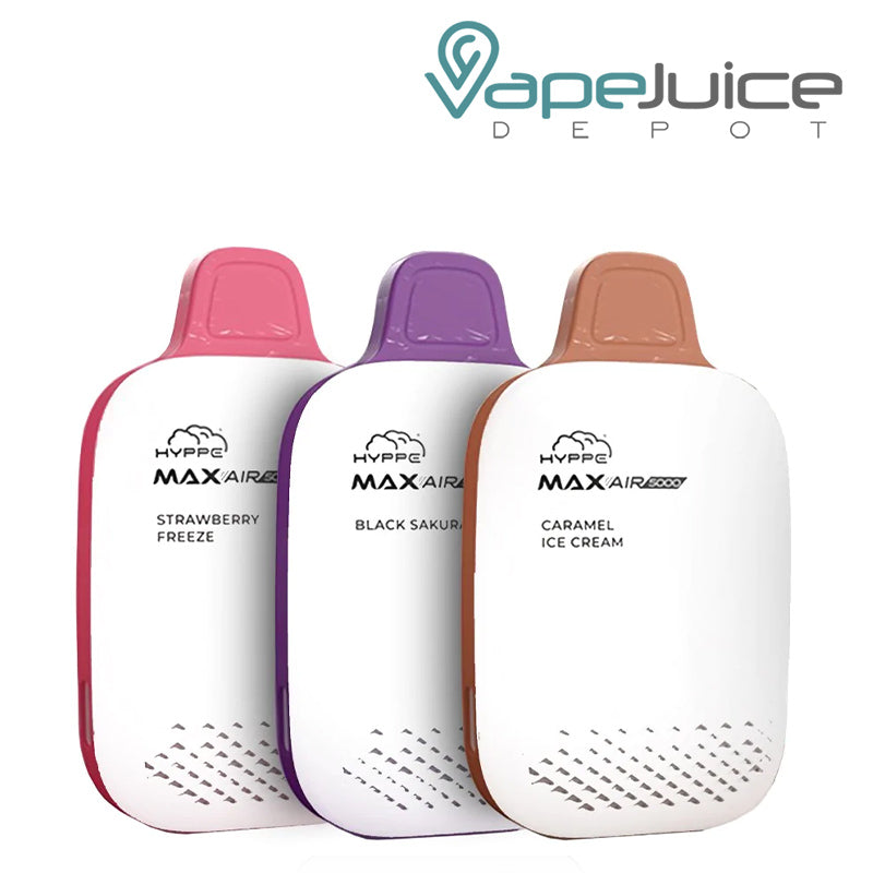 Three flavors of HYPPE MAX AIR Disposable - Vape Juice Depot