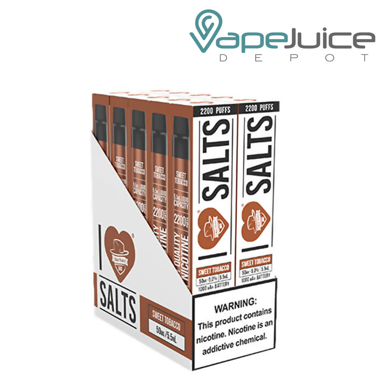 A box of Sweet Tobacco I Love Salts Mesh TFN Disposable - Vape Juice Depot