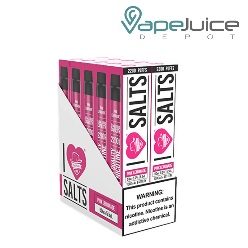 A box of Pink Lemonade I Love Salts Mesh TFN Disposable - Vape Juice Depot