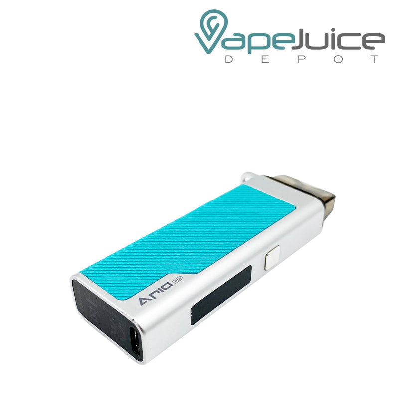 Cyan IJOY Aria Pro Pod Kit with a Type-C USB Port and a firing button - Vape Juice Depot