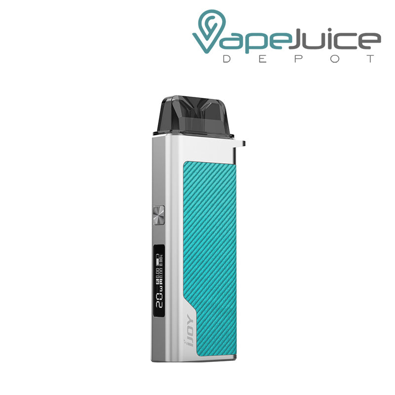 Cyan IJOY Aria Pro Pod Kit with firing button and screen - Vape Juice depot