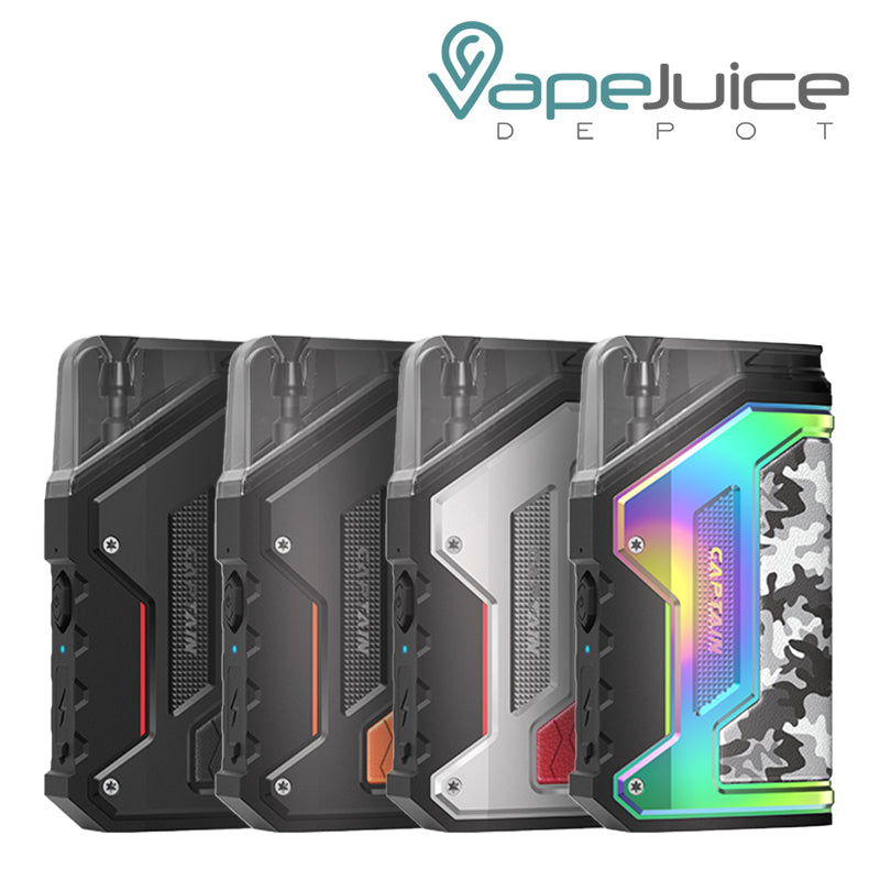 4 colors of IJOY Captain AirGo Pod Kit 15W - Vape Juice Depot