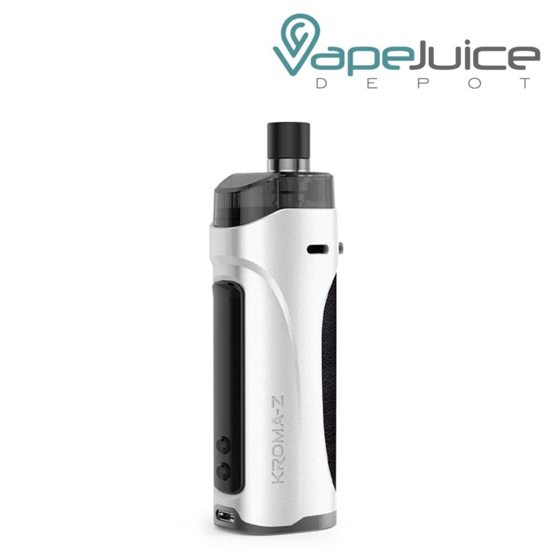 White Innokin Kroma-Z Pod Mod System with display screen and two adjustment buttons - Vape Juice Depot