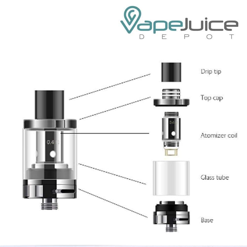 A JomoTech Lite 80 Replacement Glass Tube and it's parts - Vape Juice Depot
