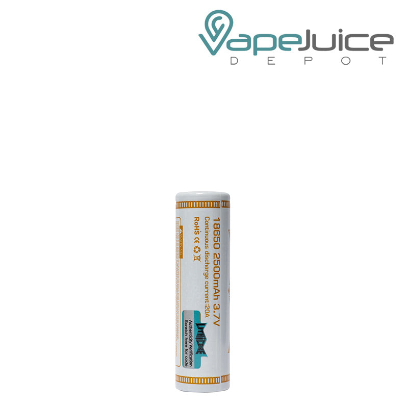 Back side of LITHICORE 18650 Battery 2500mAh - Vape Juice Depot