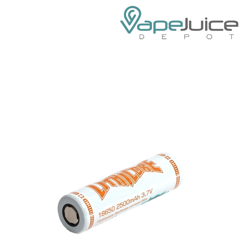 Side view of LITHICORE 18650 Battery 2500mAh - Vape Juice Depot