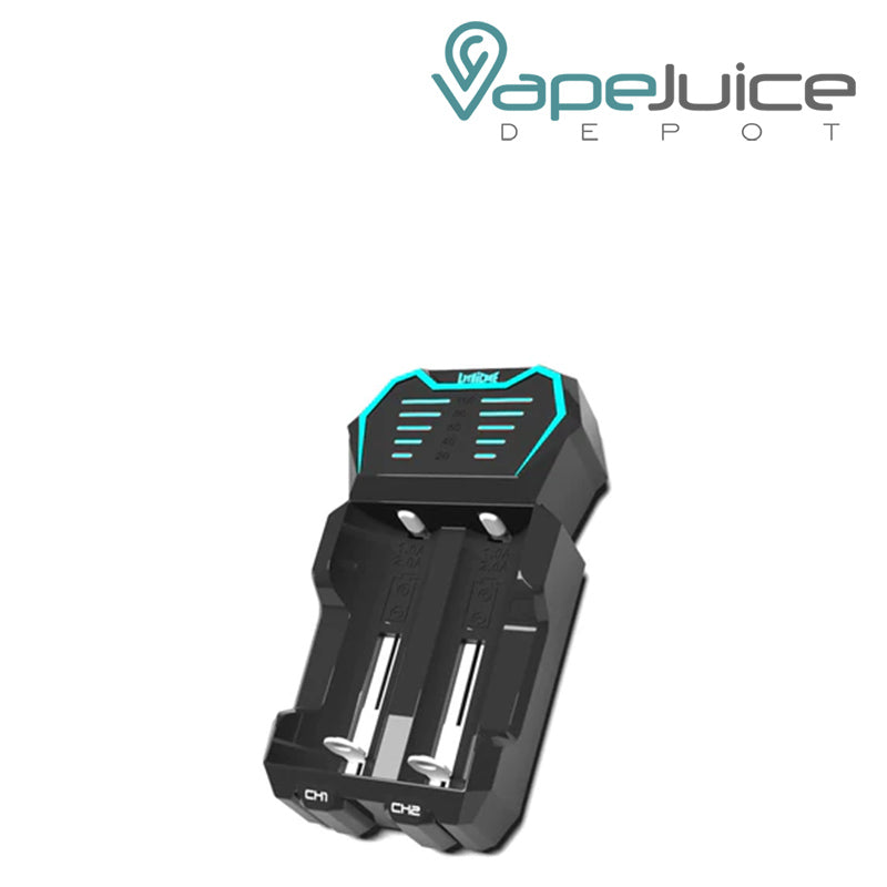 Empty 2-Bay LITHICORE EDGE Battery Charger - Vape Juice Depot