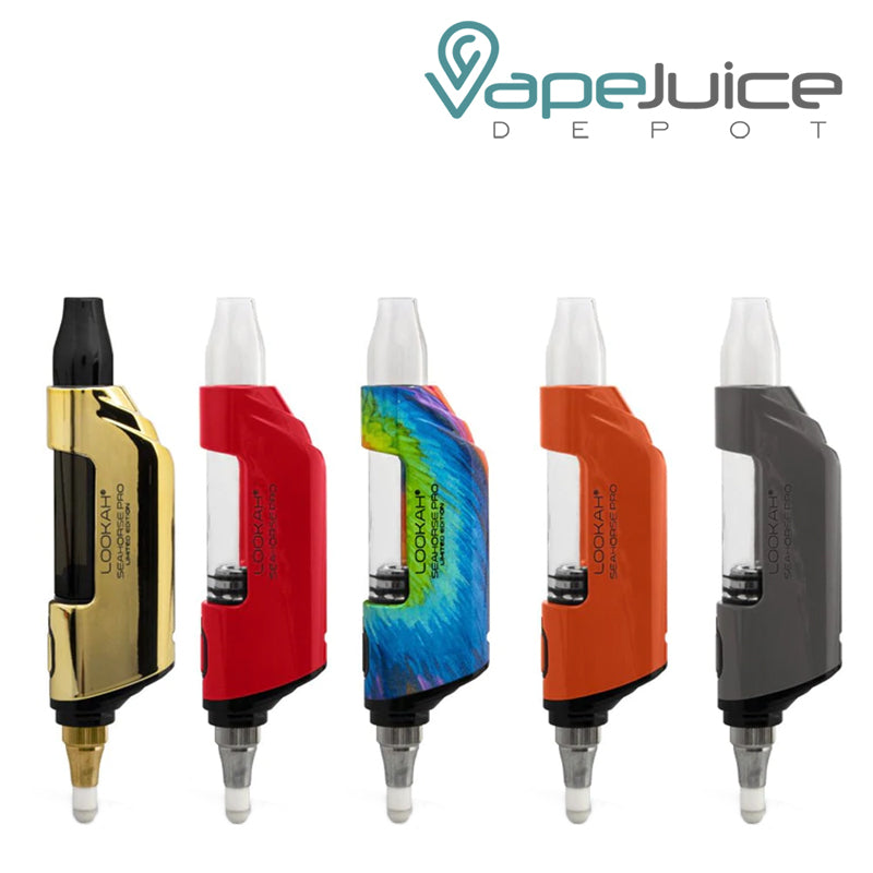 5 colors of Lookah Seahorse Pro Electric Nectar Collector & Dab Pen - Vape Juice Depot