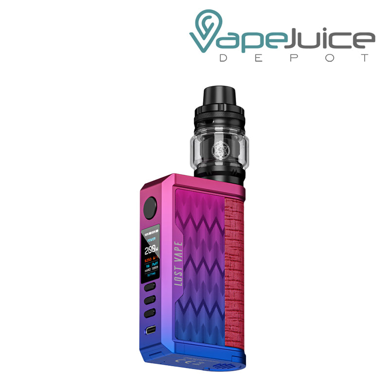 Royal Blue Wave Coral Lost Vape CENTAURUS Q200 Kit with TFT screen and adjustment buttons - Vape Juice Depot