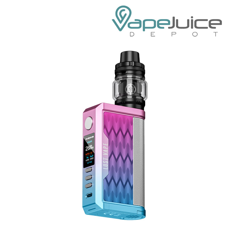 Sakura Pink Wave Pastel Lost Vape CENTAURUS Q200 Kit with TFT screen and adjustment buttons - Vape Juice Depot