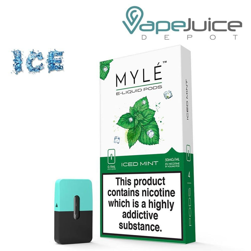MYLE Iced Mint Pods Pack of 4 - Vape Juice Depot