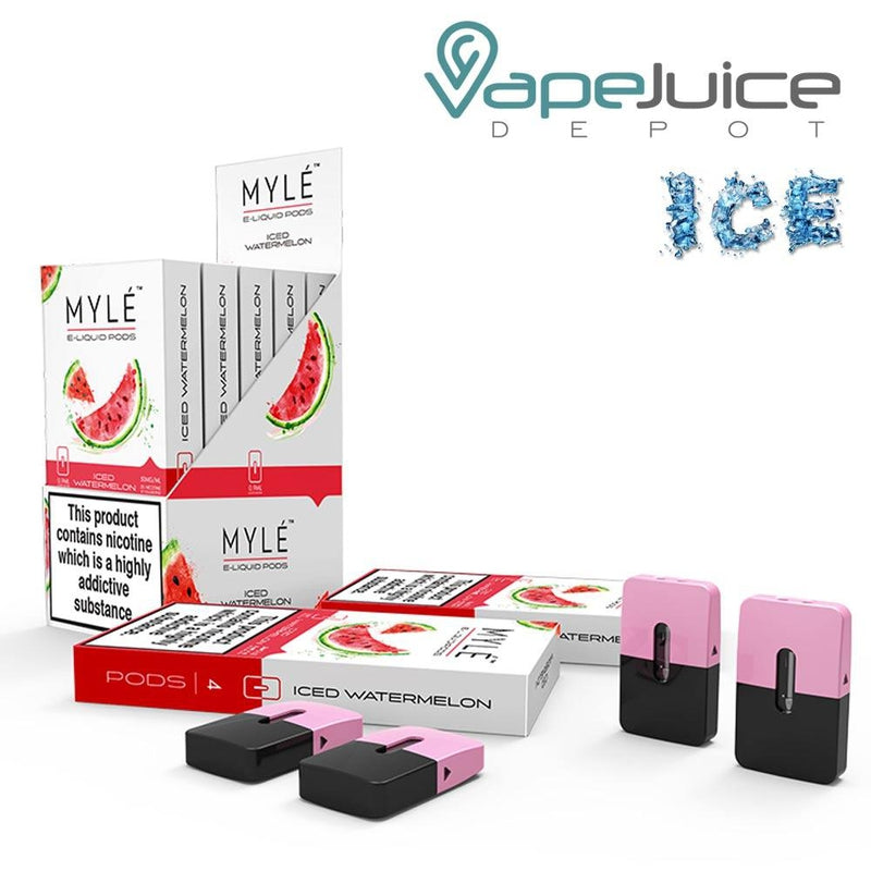 MYLE Pods Iced Watermelon | Pack of 4 - Vape Juice Depot