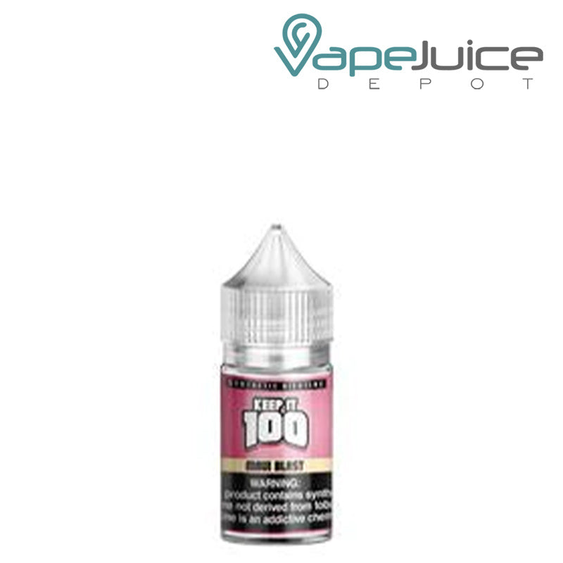 A 30ml bottle of Maui Keep It 100 TFN Salt  with a warning sign - Vape Juice Depot