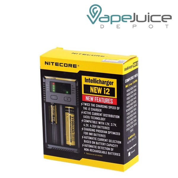 A box of NITECORE Intellicharger NEW i2 Battery Charger - Vape Juice Depot