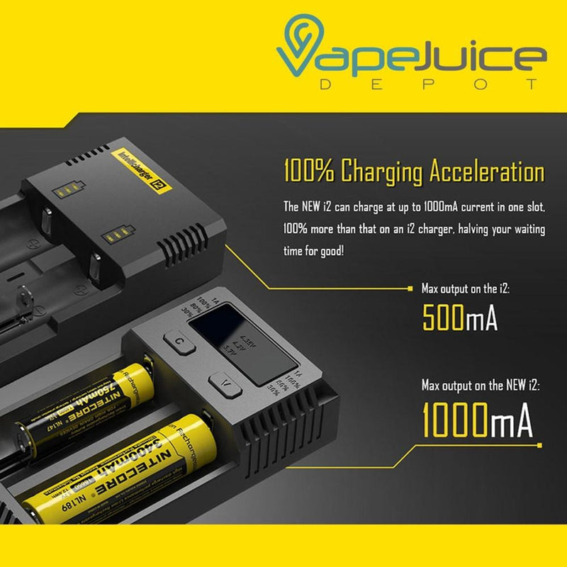 NITECORE Intellicharger NEW i2 Battery Charger - Vape Juice Depot