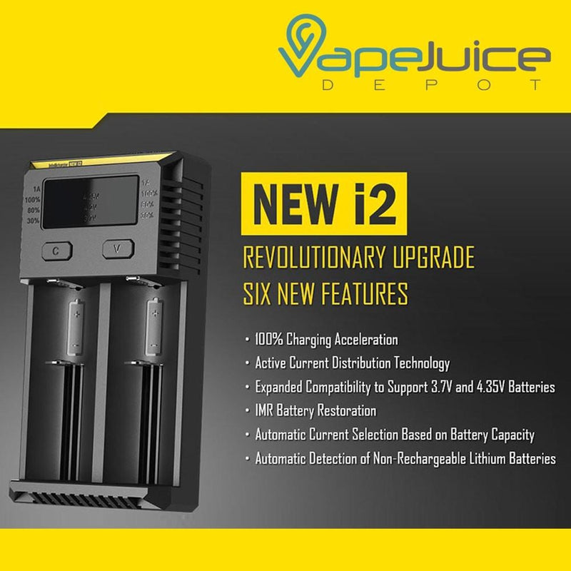 NITECORE Intellicharger NEW i2 Battery Charger - Vape Juice Depot