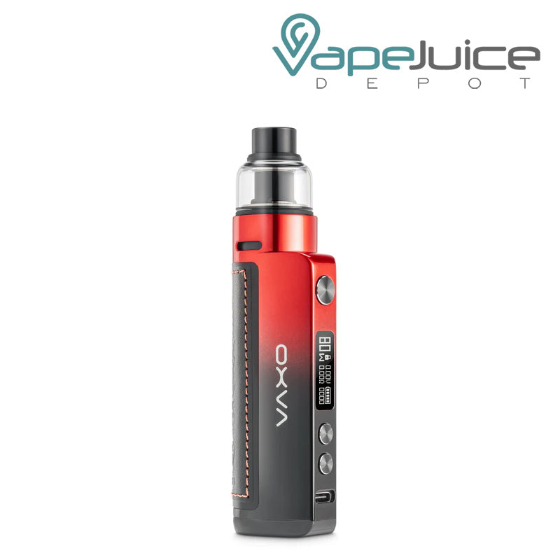 Black Red OXVA Origin 2 Kit with OLED Screen and adjustment buttons - Vape Juice Depot