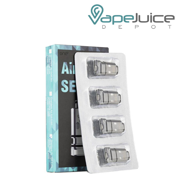 A box of OneVape AirMOD 60 Replacement Coils and five pack coils next to it - Vape Juice Depot