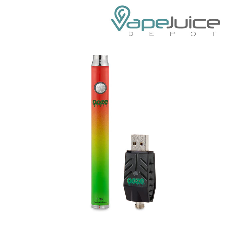 Rasta Ooze Twist Slim Pen Battery with Smart USB - Vape Juice Depot