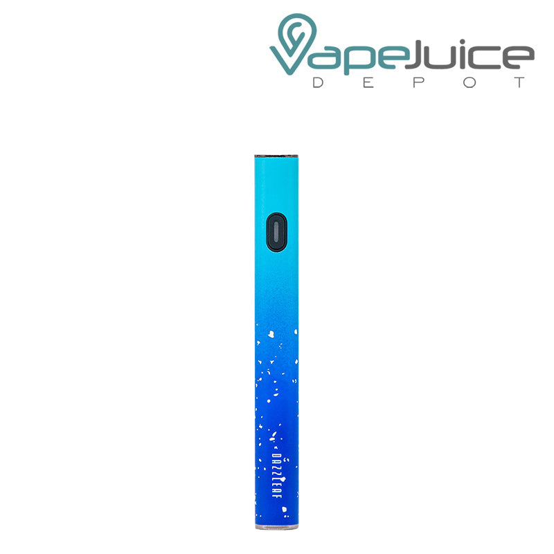 Blue Splatter DazzLeaf VV 510 Preheat Micro USB Battery with a power button - Vape Juice Depot