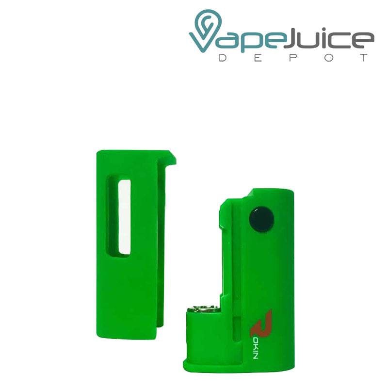 Opened Bright Green Rokin Mini Tank Vaporizer - Vape Juice Depot