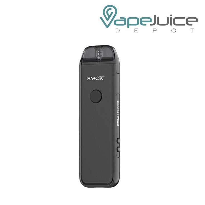 Black SMOK ACRO 25W Pod System Kit with a auto draw button on front and two adjustable buttons on the side - Vape Juice Depot