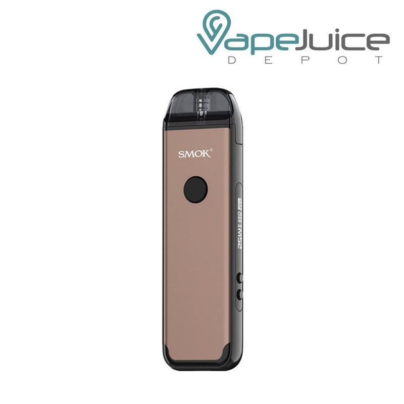 Coffee SMOK ACRO 25W Pod System Kit with a auto draw button on front and two adjustable buttons on the side - Vape Juice Depot