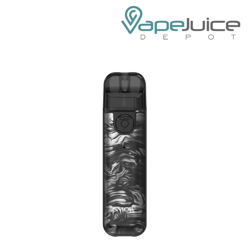 Fluid Black Grey SMOK Novo 4 Mini Kit with a firing button - Vape Juice Depot