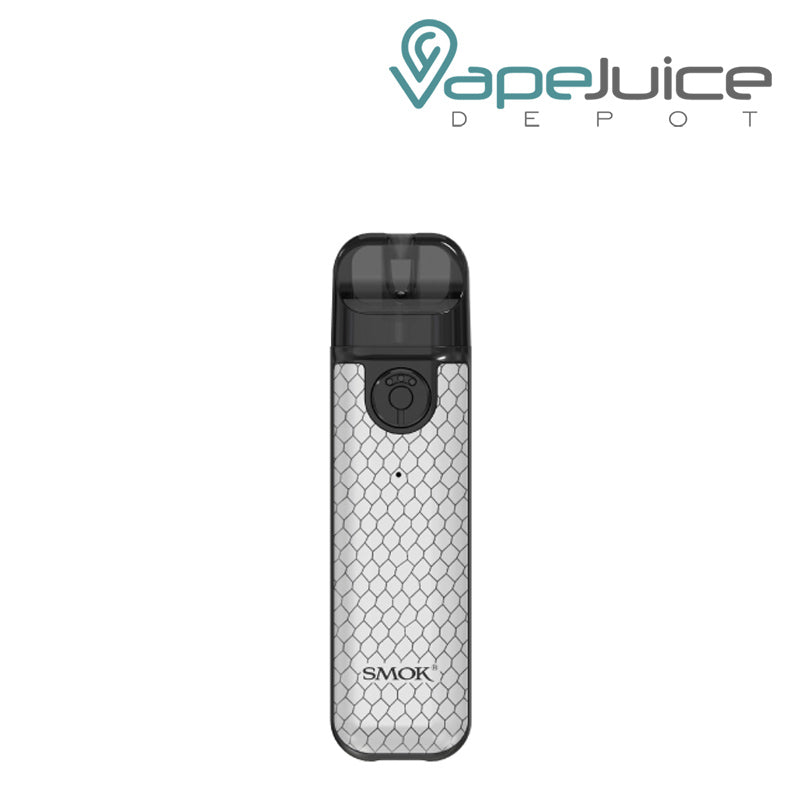 White Cobra SMOK Novo 4 Mini Kit with a firing button - Vape Juice Depot