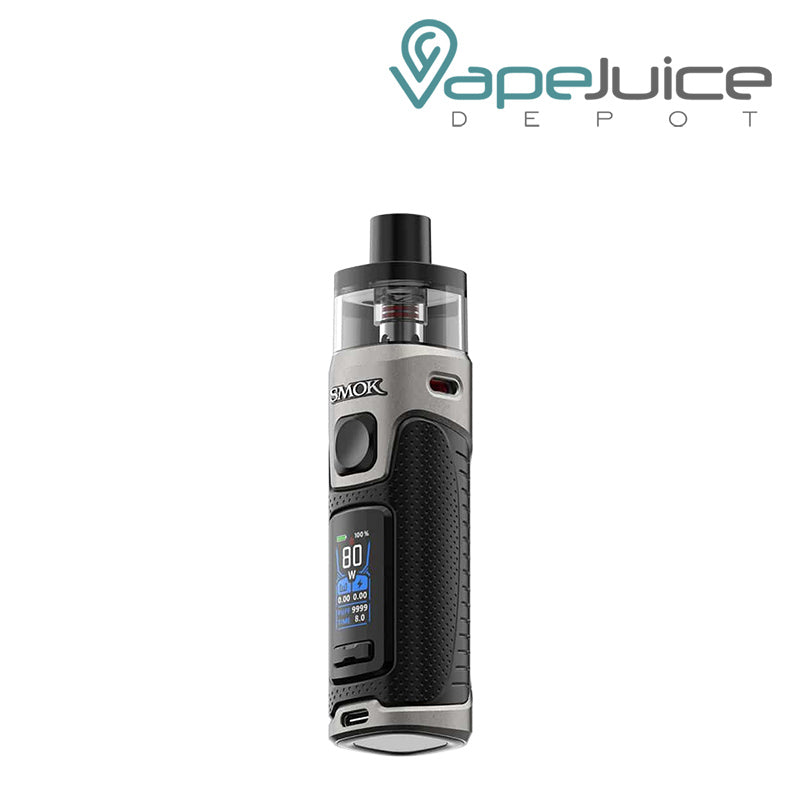 Black SMOK RPM 5 Pod Kit with a firing button two adjustment buttons and a display screen - Vape Juice Depot