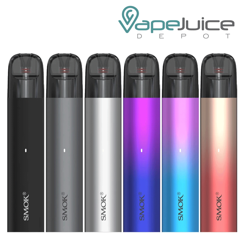 Six colors of SMOK SOLUS Pod Kit - Vape Juice Depot