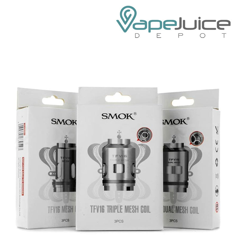 Three boxes of SMOK TFV16 Mesh Replacement Coils - Vape Juice Depot