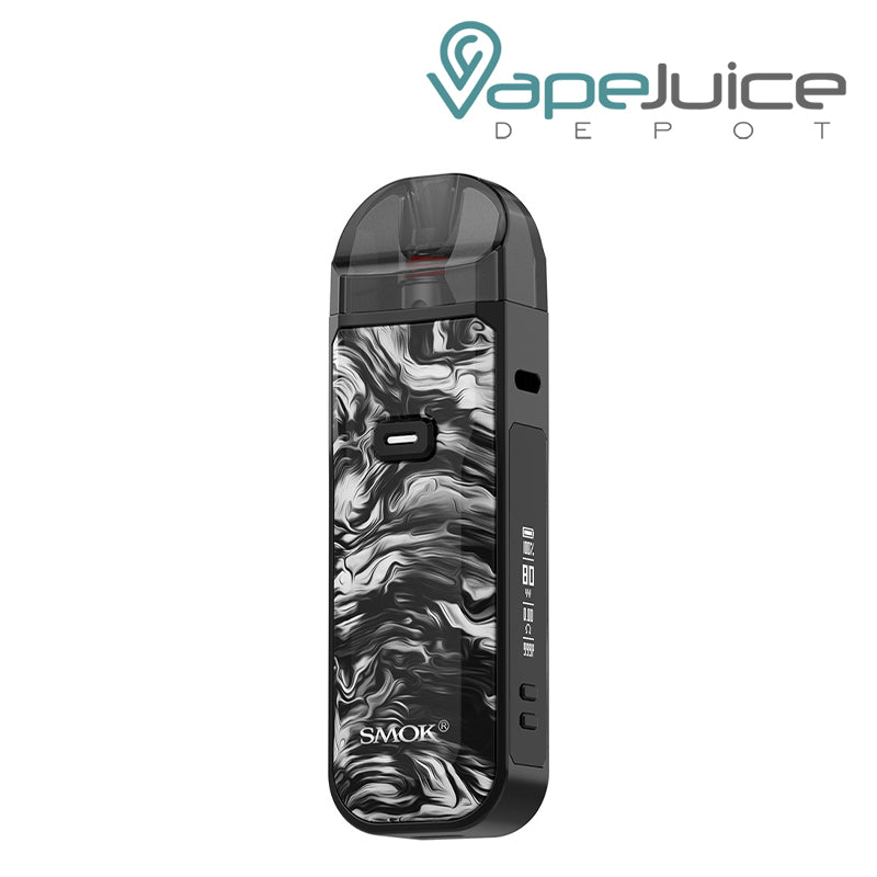 Fluid Black Grey SMOK Nord 5 Pod System Kit with adjustment buttons - Vape Juice Depot