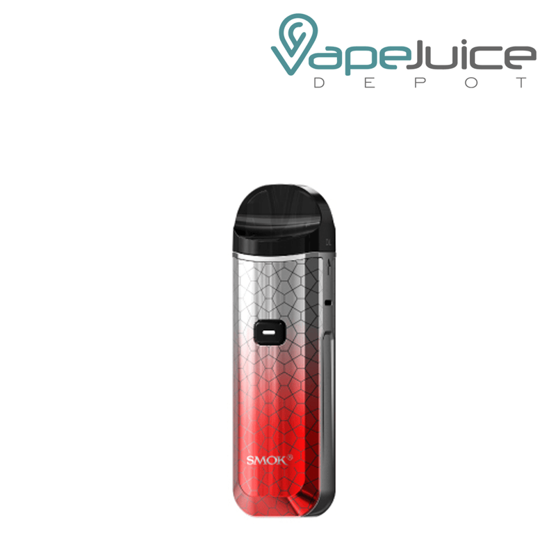 Prism Silver Red Armor SMOK Nord Pro Pod System Kit with a firing button - Vape Juice Depot
