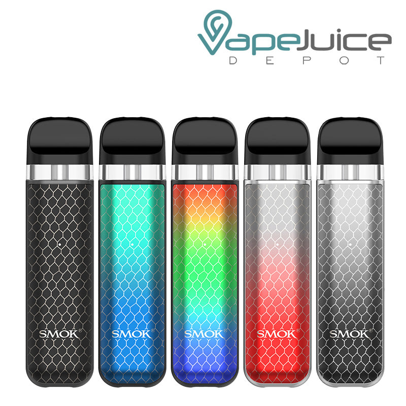 5 colors of SMOK Novo 2X Pod System Kit - Vape Juice Depot