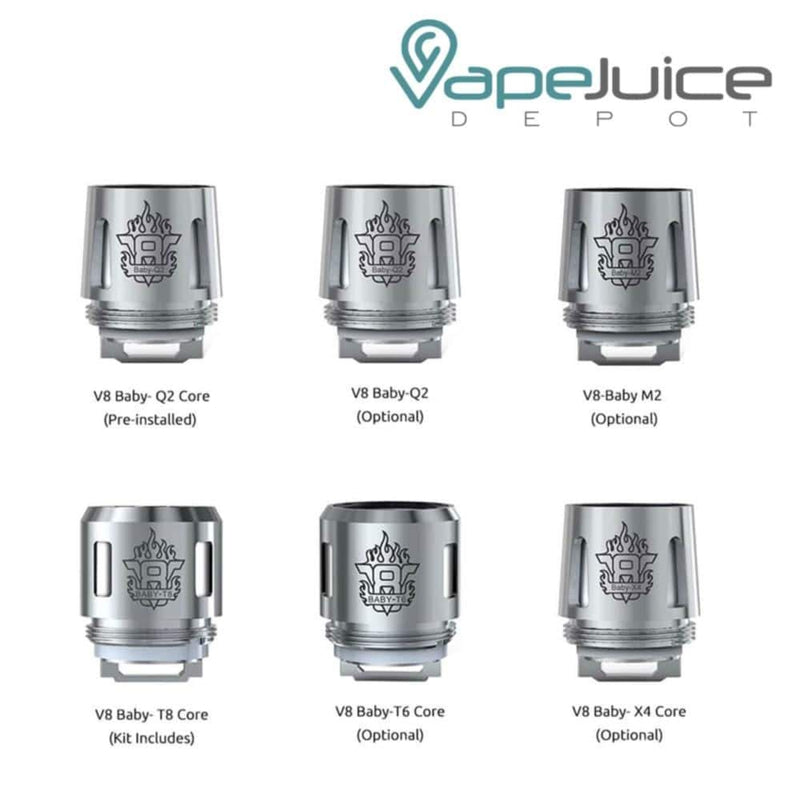 SMOK TFV8 Baby & Big Baby T8 T6 X4 Q2 Core Coils, Coils, SMOK TECH, - Vape Juice Depot