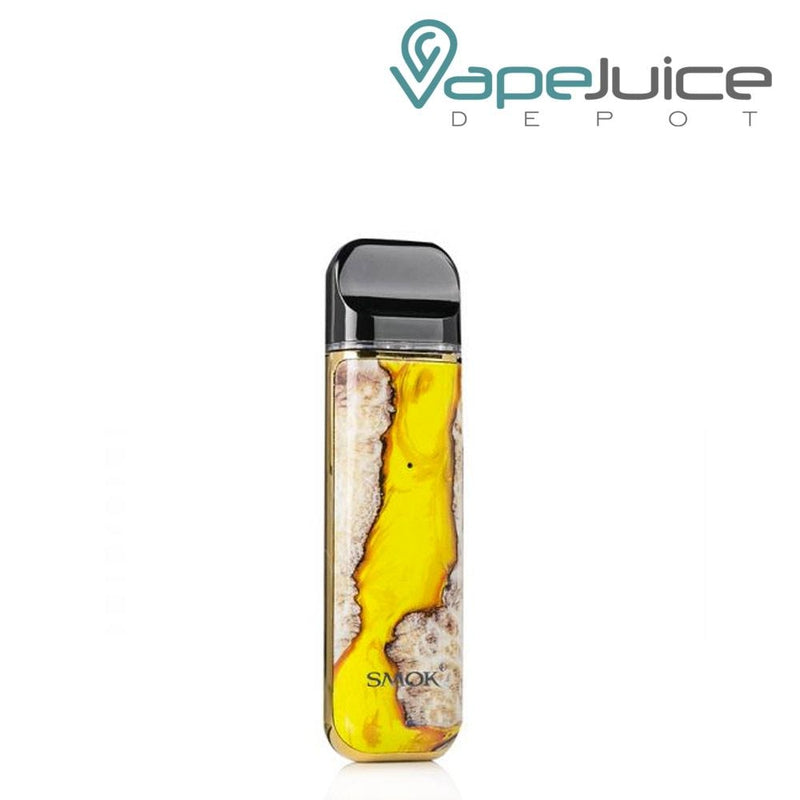 SMOK Novo 2 Pod System Kit Yellow Stabilizing Wood - Vape Juice Depot