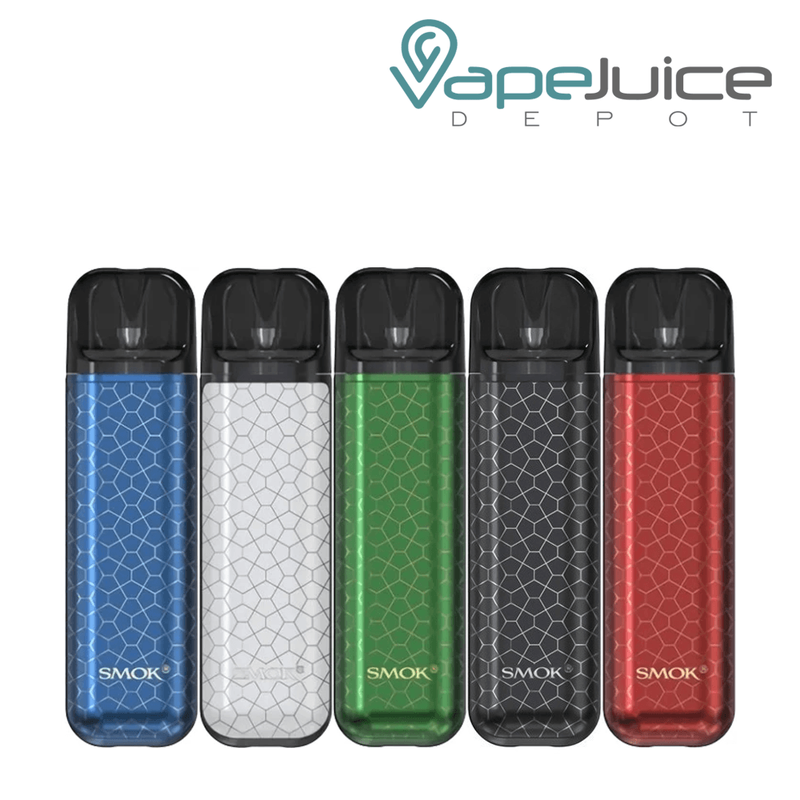 Five different colors of SMOK Novo 2S Pod Kit - Vape Juice Depot