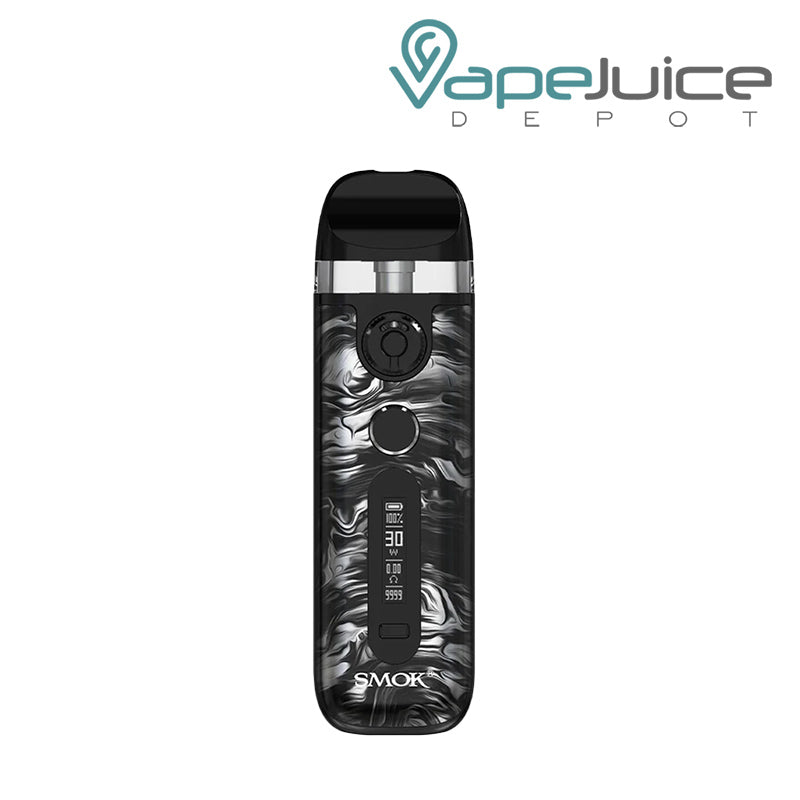 Fluid Black Gray SMOK Novo 5 Kit with display screen and firing button - Vape Juice Depot