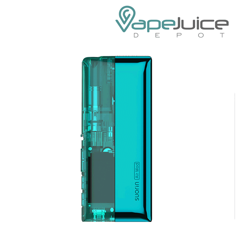 Clear Green Suorin Air Mod Kit and the logo on it - Vape Juice Depot