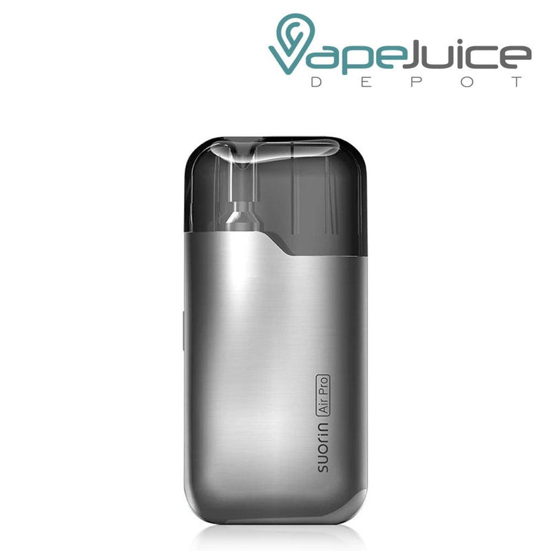 Silver Suorin Air Pro Kit with Suorin Air Pro logo on it - Vape Juice Depot