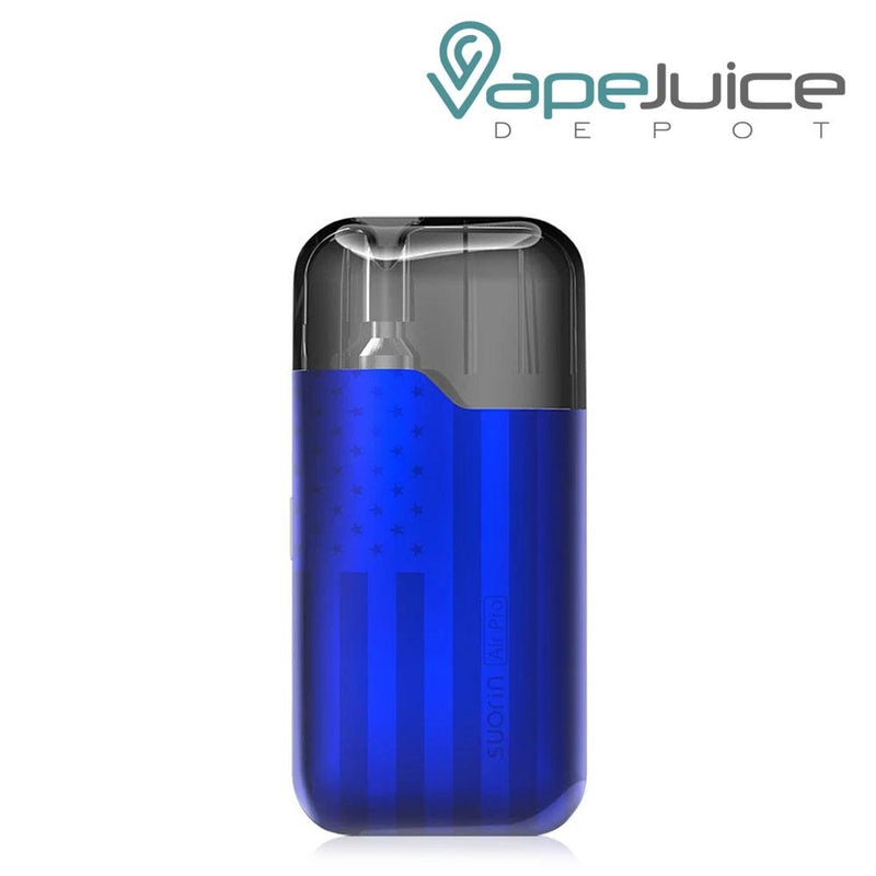 Star Spangled Blue Suorin Air Pro Kit with Suorin Air Pro logo on it - Vape Juice Depot