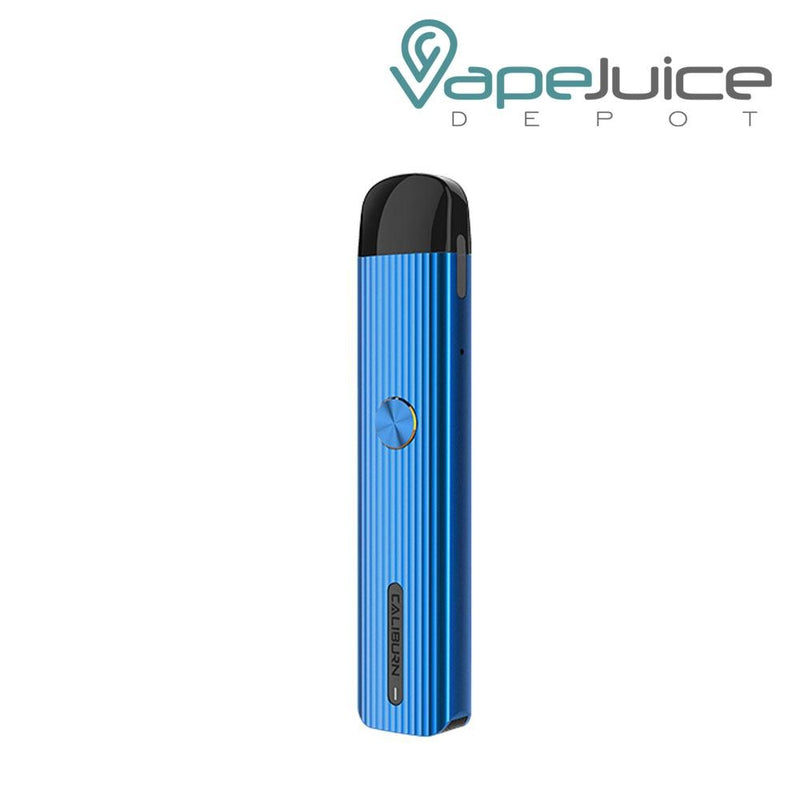 Blue UWELL Caliburn G Pod System with a firing button - Vape Juice Depot