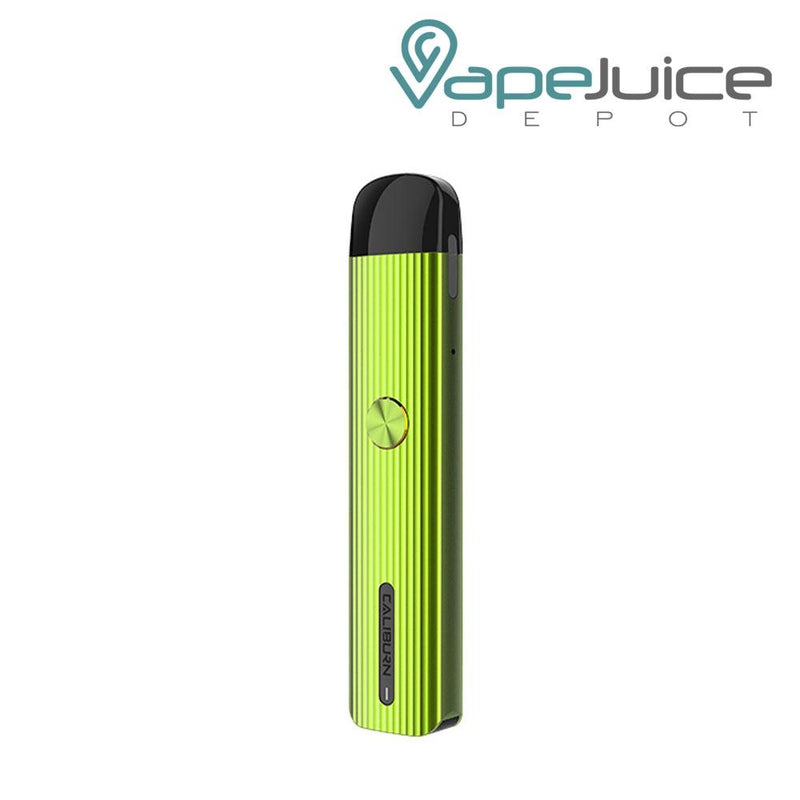 Green UWELL Caliburn G Pod System with a firing button  - Vape Juice Depot