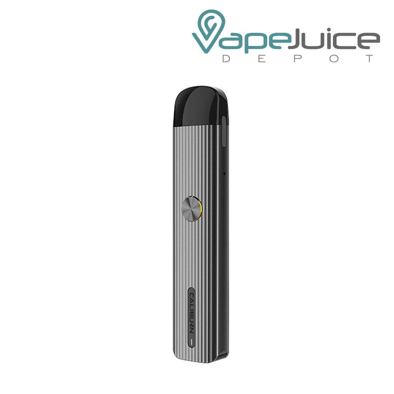 Grey UWELL Caliburn G Pod System with a firing button - Vape Juice Depot