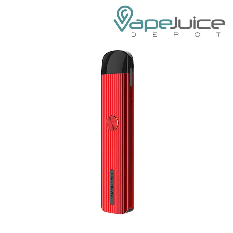 Red UWELL Caliburn G Pod System with a firing button - Vape Juice Depot