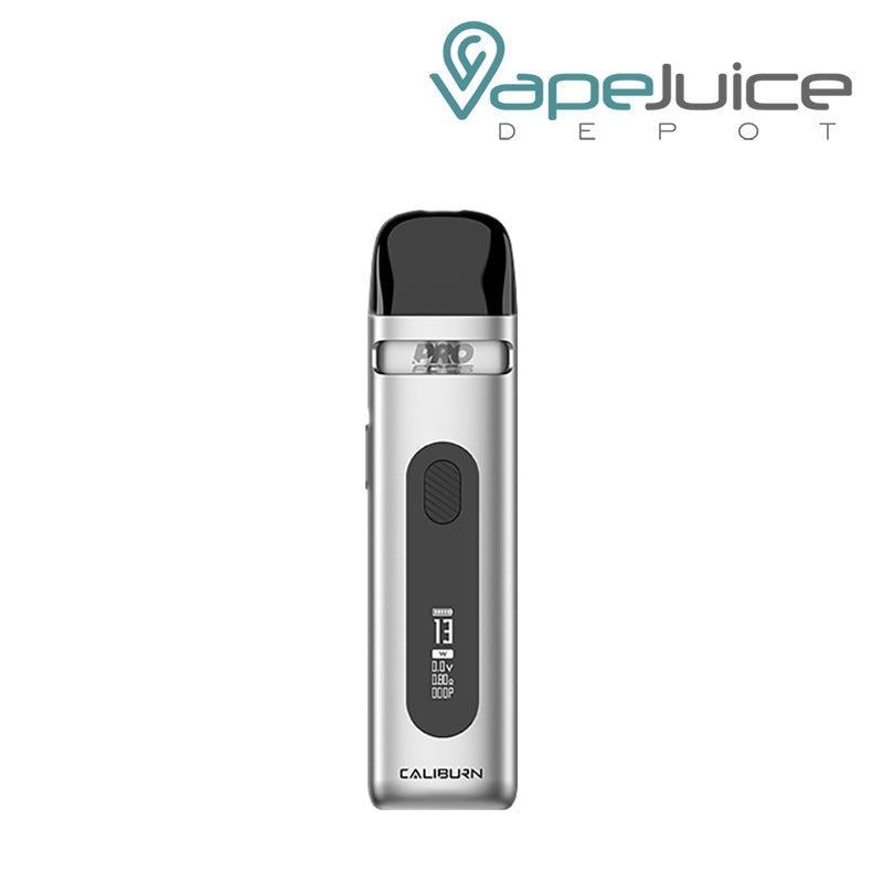 Moonlight Silver UWELL Caliburn X Pod Kit with Display Screen - Vape Juice Depot